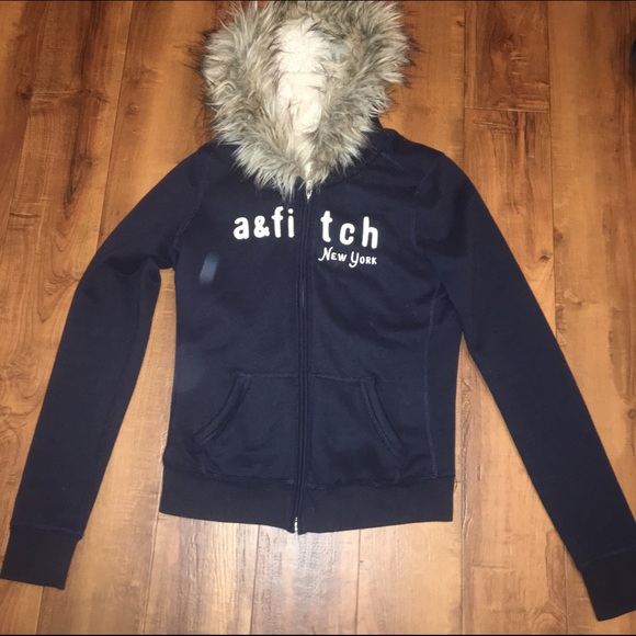 Navy Blue Fur Lined Coat