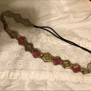 Anthropologie/Deepa gurnani pink and gold headband