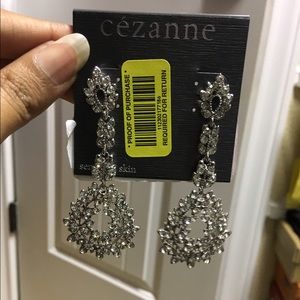 Silver long earrings