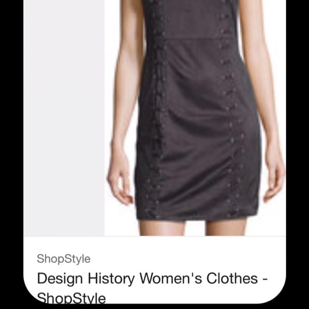 🌟🌟Design History Vegan Black Soft Suede Dress.  B3 - Picture 5 of 7