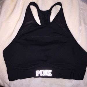Pink sports bra