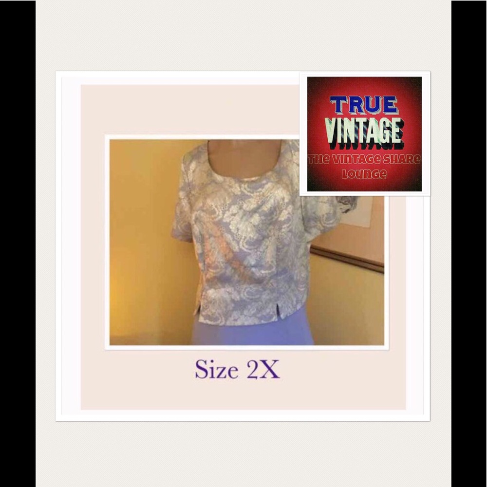 👗★❦꒒ik୧⌵♡⌵N୧w❦★ AUCTION PRICE👩🏻⚖️ Vintage Elegant Purple & Silver Dress - Picture 6 of 7