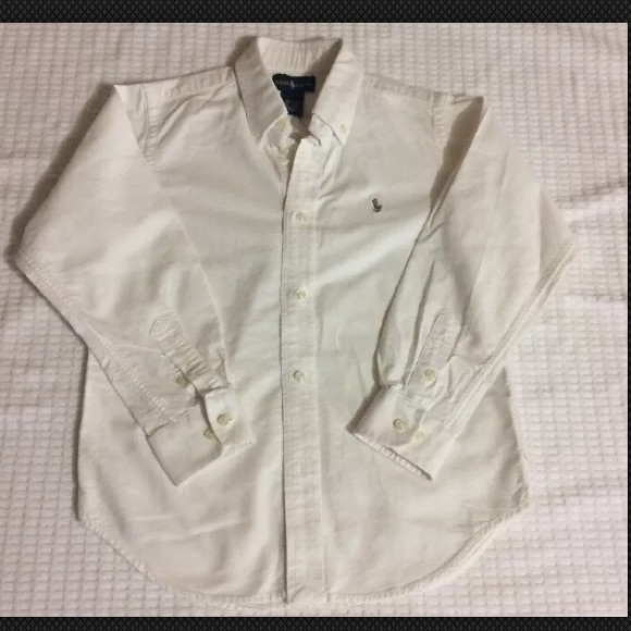 SOLD !RALPH LAUREN 100% Cotton White Button Down S