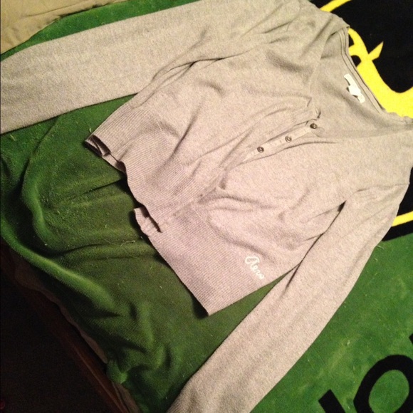 Aeropostale crop button up sweater