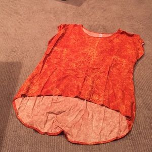 Orange and white blouse