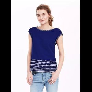 NWT Banana Republic Embroidered Top
