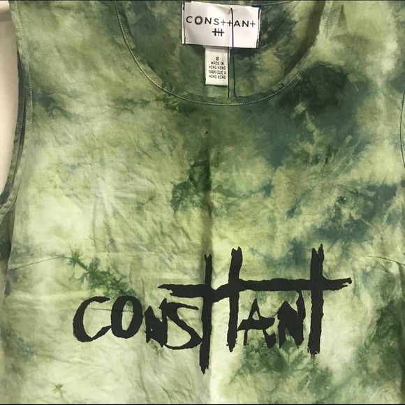 ➕SOLD➕ Army Green Tye-Dye Custom Made Tank (NWT) - Picture 3 of 4