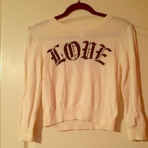 Cream Love sweater