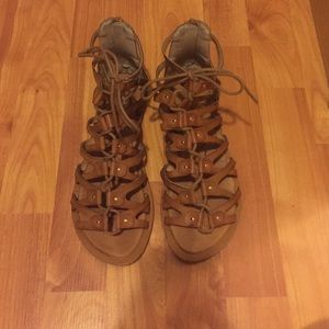 Cognac Gladiator Sandals