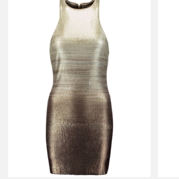 Halston Heritage Dresses & Skirts - Halston metallic sequin ombré mini dress-NWT!