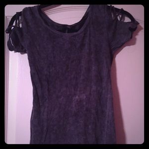 Distressed Marble Gray Shirt