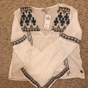 Abercrombie and fitch crop blouse