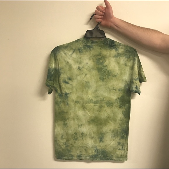SOLD 🦆 Green Tye Dye Custom Made Tee (NWT) - Picture 3 of 4