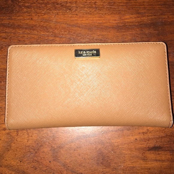 Tan Saffiano Leather Kate Spade Wallet