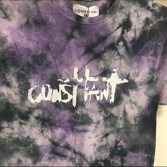 Sold 🐦 Purple/Black Tye Dye Custom Made Tee (NWT) - Picture 2 of 3