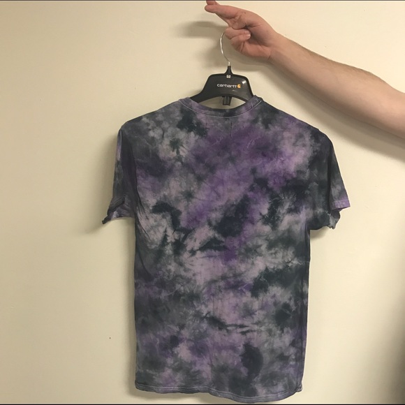 Sold 🐦 Purple/Black Tye Dye Custom Made Tee (NWT) - Picture 3 of 3