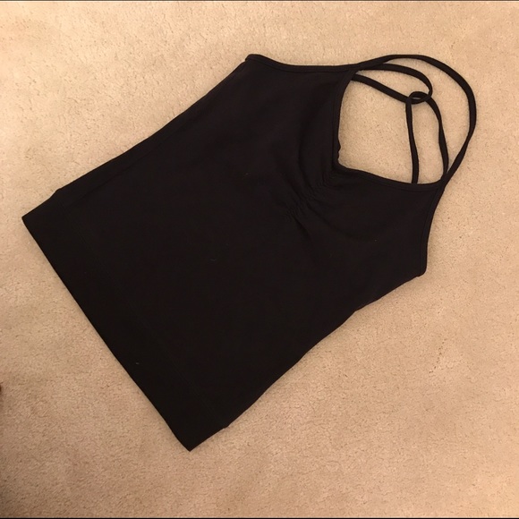 Black FILA yoga tank top