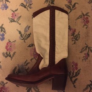 Frye Heeled Boot w Canvas Top