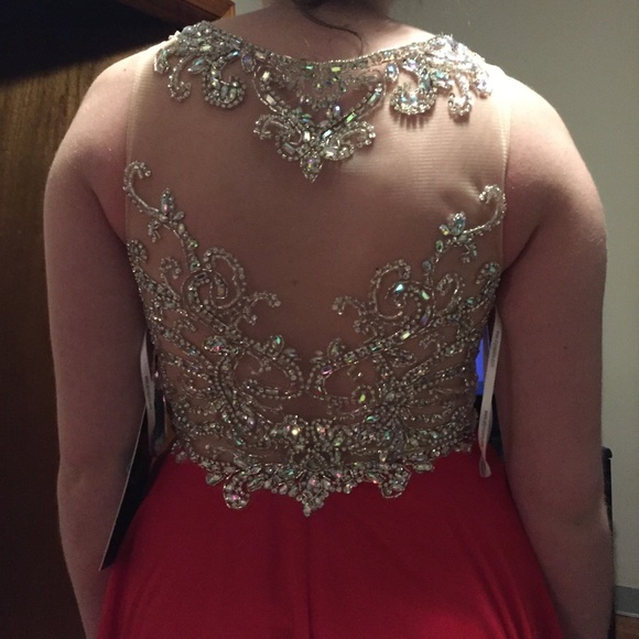 Alyce Designs red prom dress - Picture 3 of 10