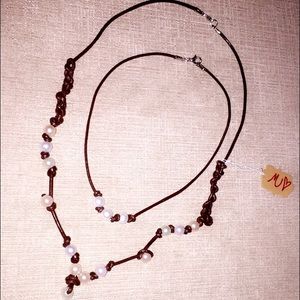 Pink fresh water pearl necklaces