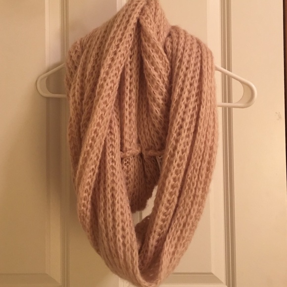 Pale pink infinity scarf