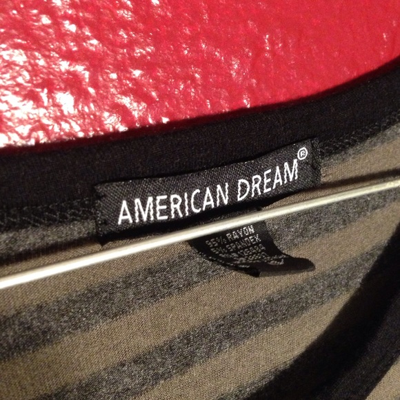 Army Green Stripped Tee - Picture 3 of 4