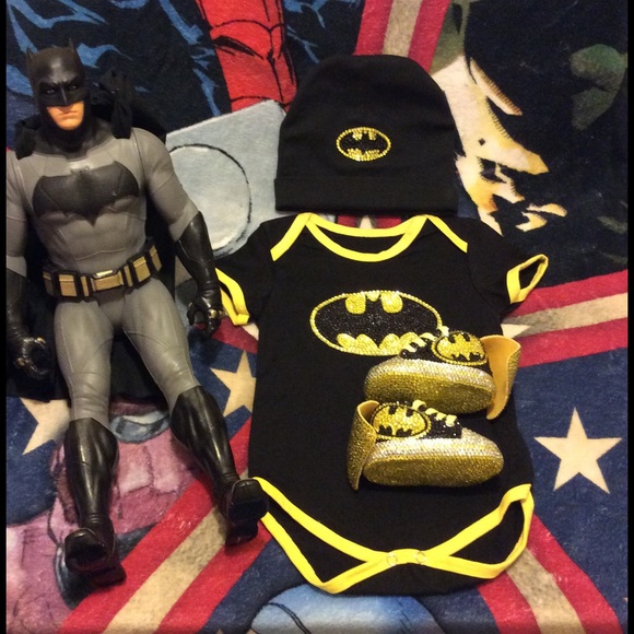 Custom Baby Boy Batman Bling outfit! - Picture 3 of 4