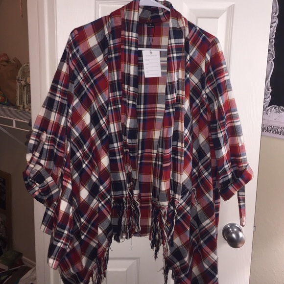 Flannel cardigan