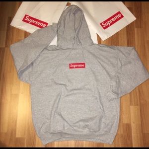 Supreme Box Logo Hoodie Grey Size XL