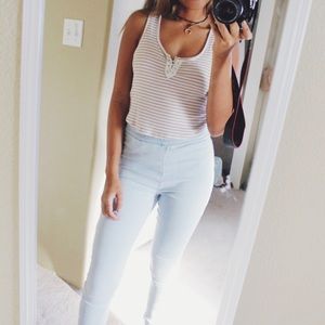 Lace up tank top