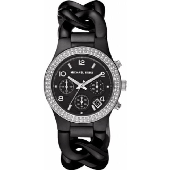 Black Michael  Kors Glitz Watch