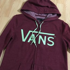 Maroon VANS Zip-Up Hoodie