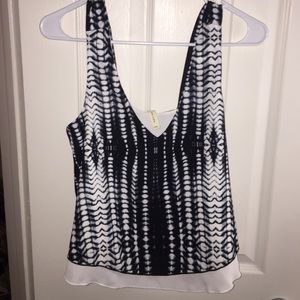 Black and white tank top
