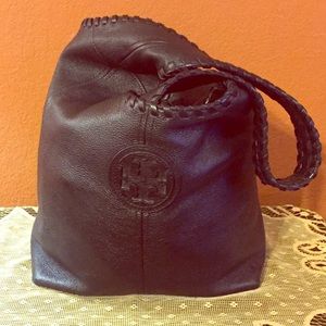 Tory Burch Black Leather Hobo Bag