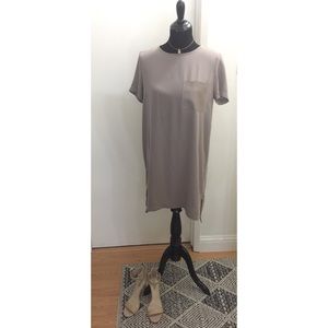 Crepe Woven T-Shirt Dress