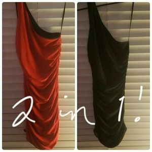 Reversable one shoulder club dress