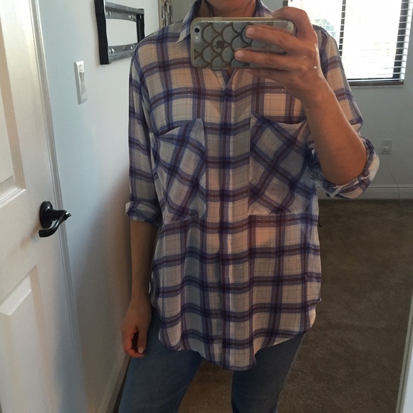 PLAID OVERSIZED ZARA TOP