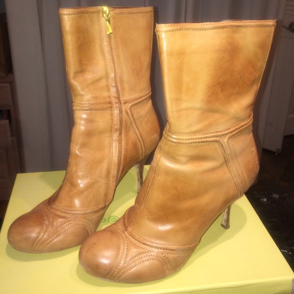 Baby Calf mid heel boots