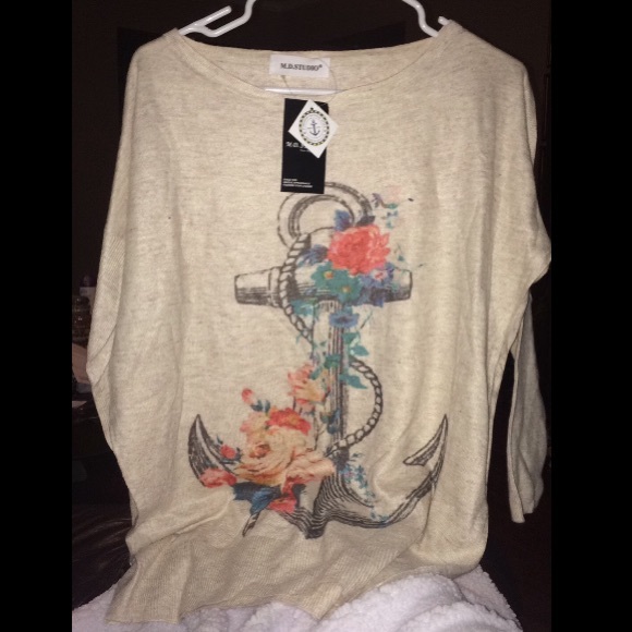 NWT Nautical anchor sweater