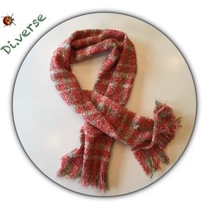 Jacques d' Albry Paris orange wool blend scarf