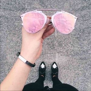 Pink Christian Dior reflected sunglasses