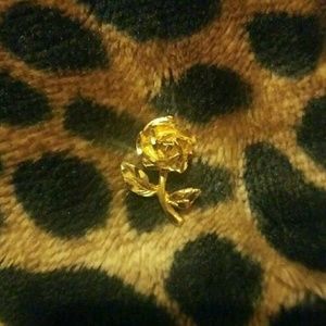 Real 14kt Gold Rose Flower Pendant