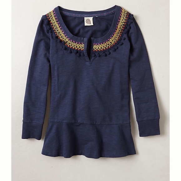 Anthropologie peplum sweatshirt