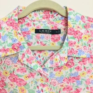 💐💐Ralph Lauren Floral Print Button Down Dress XL