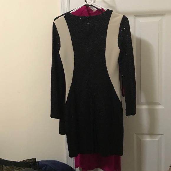 Slate and willow sequin dress with taupe accents - Picture 2 of 4