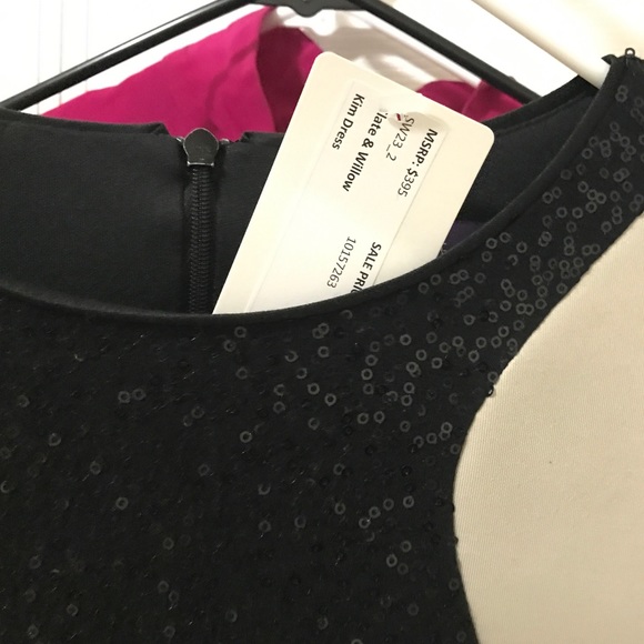 Slate and willow sequin dress with taupe accents - Picture 4 of 4