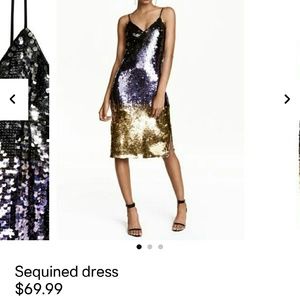 H&M Ombre sequin dress