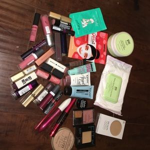 Makeup, beauty products, makeup remover bundle