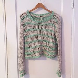 Free People Knit Striped Sweater