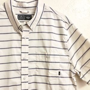 Nike Blue Striped Short Sleeve Buttoned Shirt